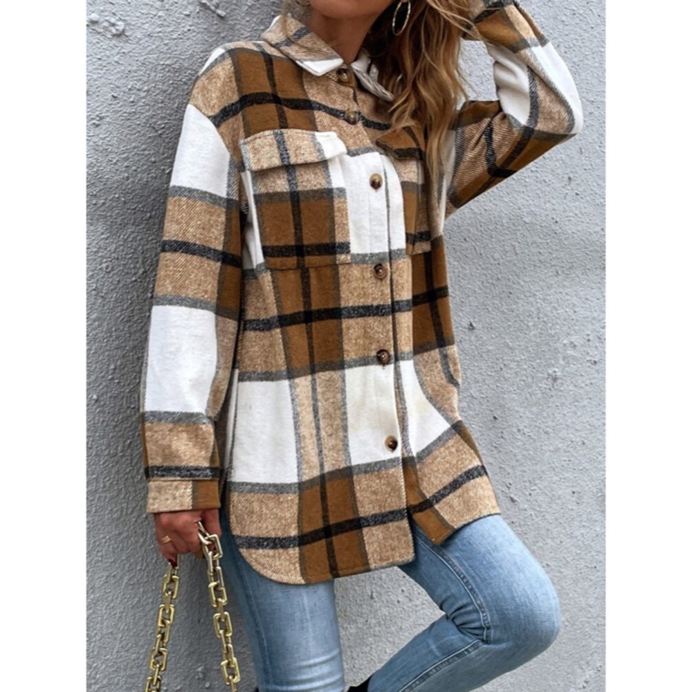 Plaid Wool Shacket - image 7